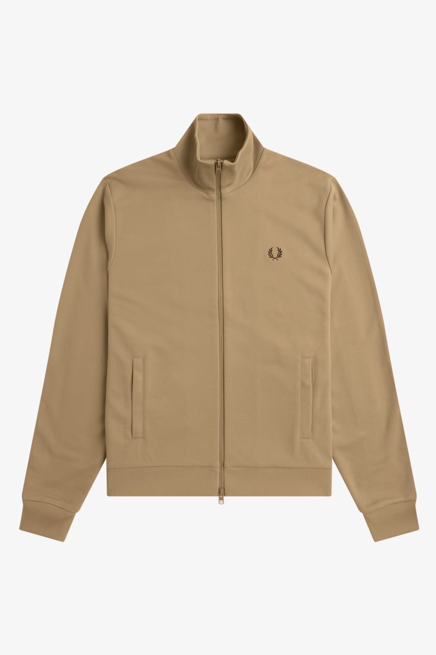 Fred Perry Fred Perry J7826 Tape Detail Track Jacket Warm Stone