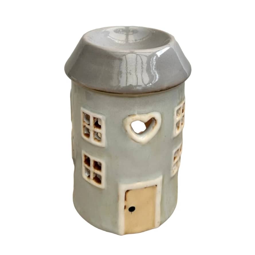 eScential Living Grey Pottery Style Decorative House Wax Melter