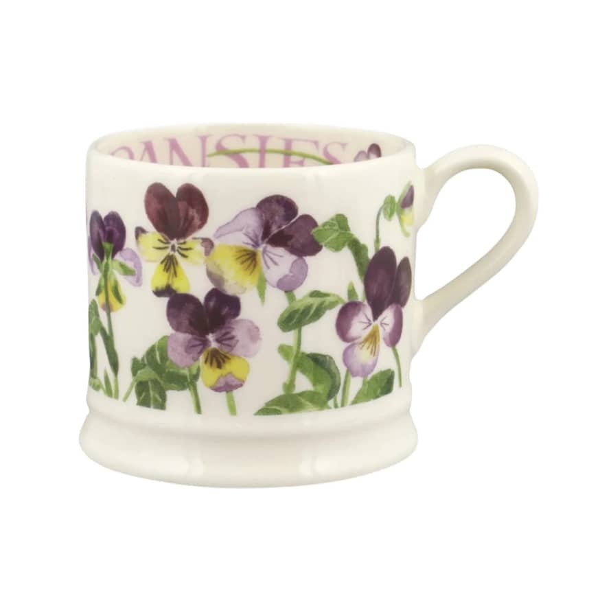 Emma Bridgewater Small Heartease Pansies Flowers Printed Mug