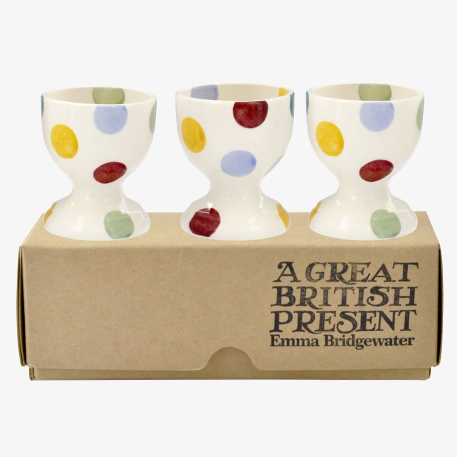 Emma Bridgewater Set of 3 Polka Dot Printed Egg Cups
