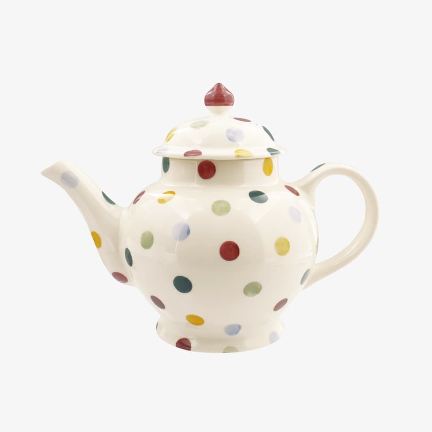 Emma Bridgewater 1600ml Polka Dot Printed 4 Mug Teapot