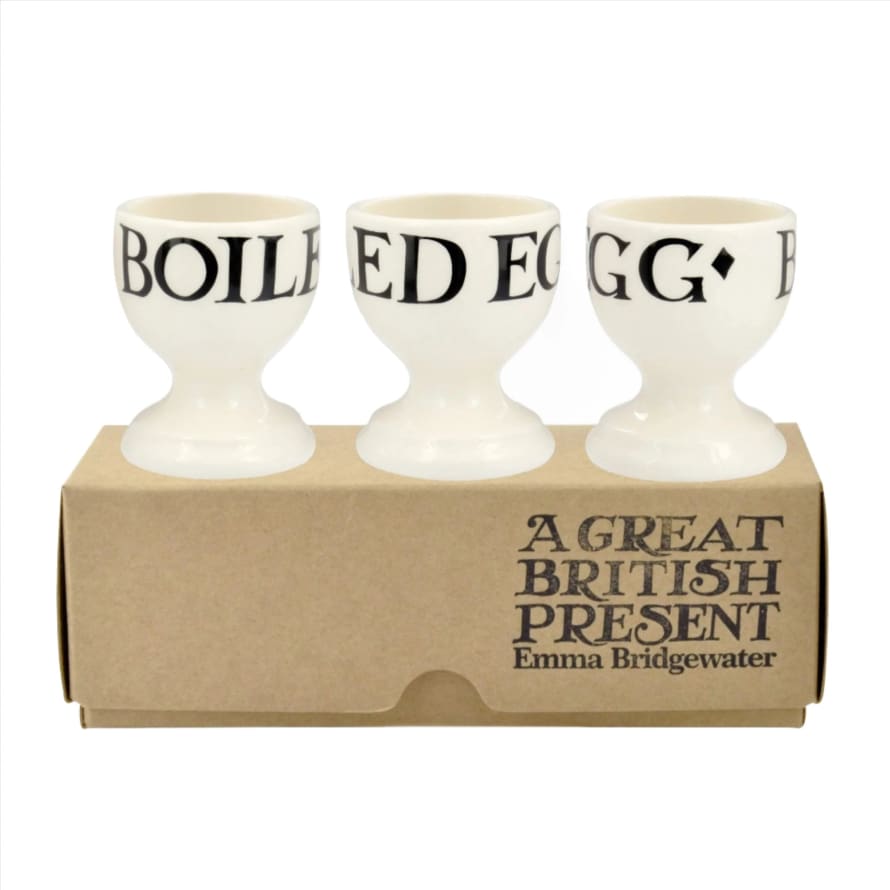 Emma Bridgewater Set of 3 Black Toast Egg Cups