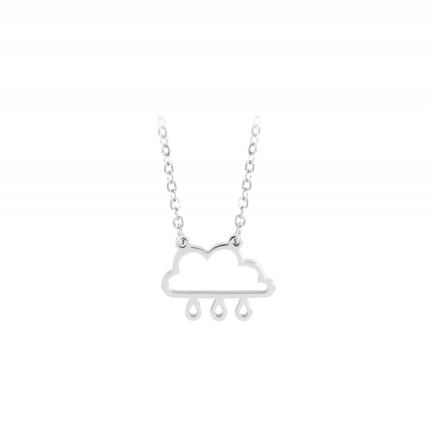 Esa Evans Rain Cloud Pendant Necklace | Stainless Steel