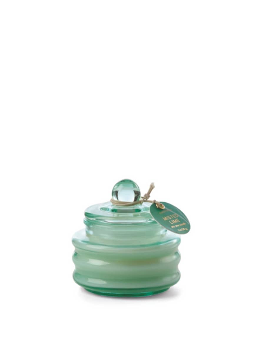 Paddywax Beam 3oz Bright Green Small Glass Vessel And Lid - Misted Lime From Paddywax