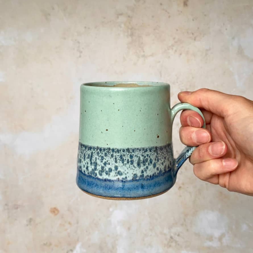 Emily Doran Pottery Tall Mug - Ocean Spray