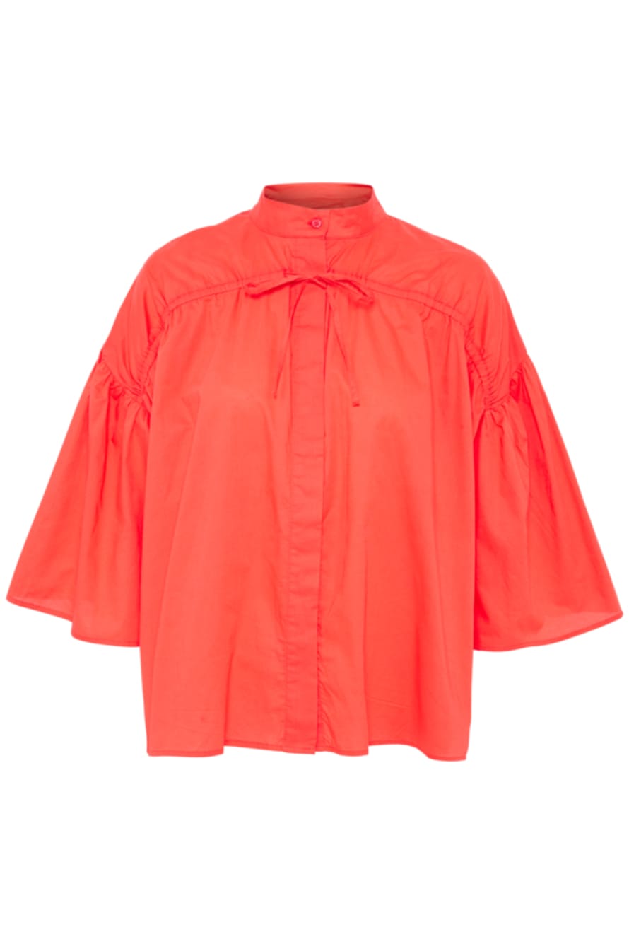 Soaked in Luxury  Hot Coral Josie Shirt