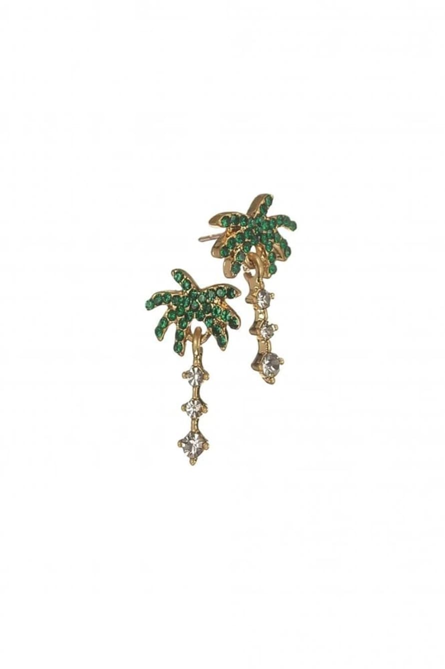 Hot Tomato Articulated Palm Tree Earrings