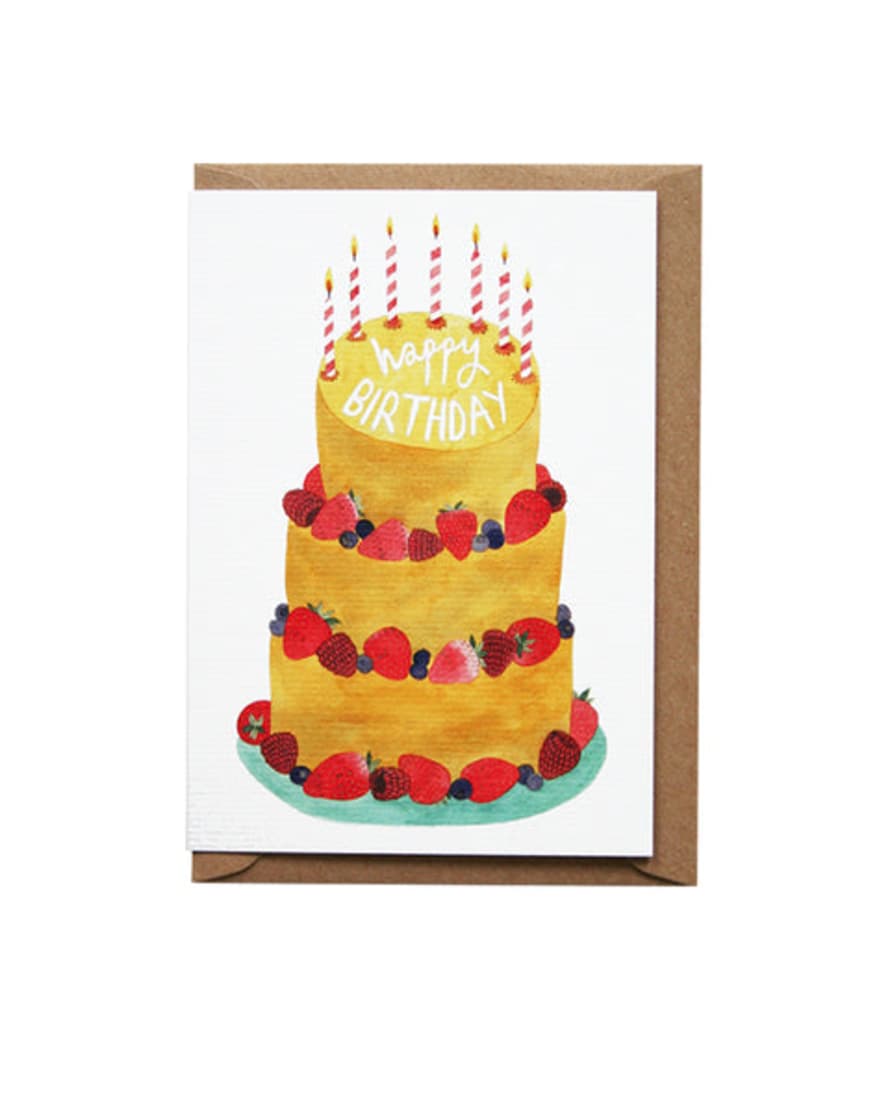 Eleanor Percival Illustration Birthday Cake Card