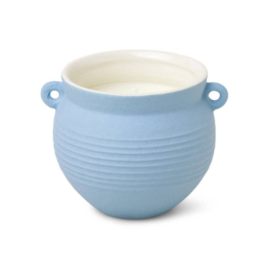 Paddywax UK Santorini Ceramic Candle (240g) - Light Blue - Rosemary Sea Salt
