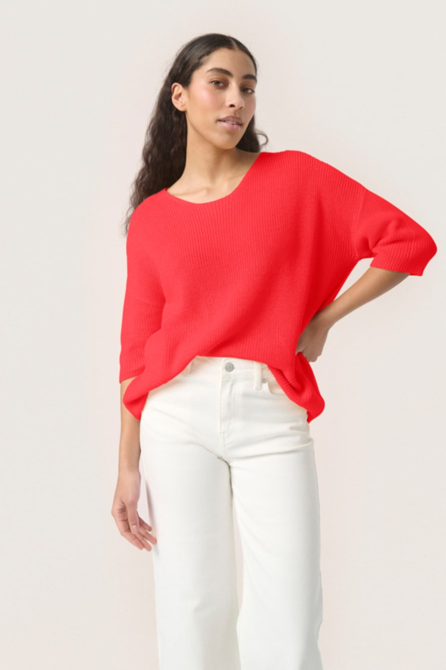 Soaked in Luxury  Sltuesday Spring Jumper | Hot Coral