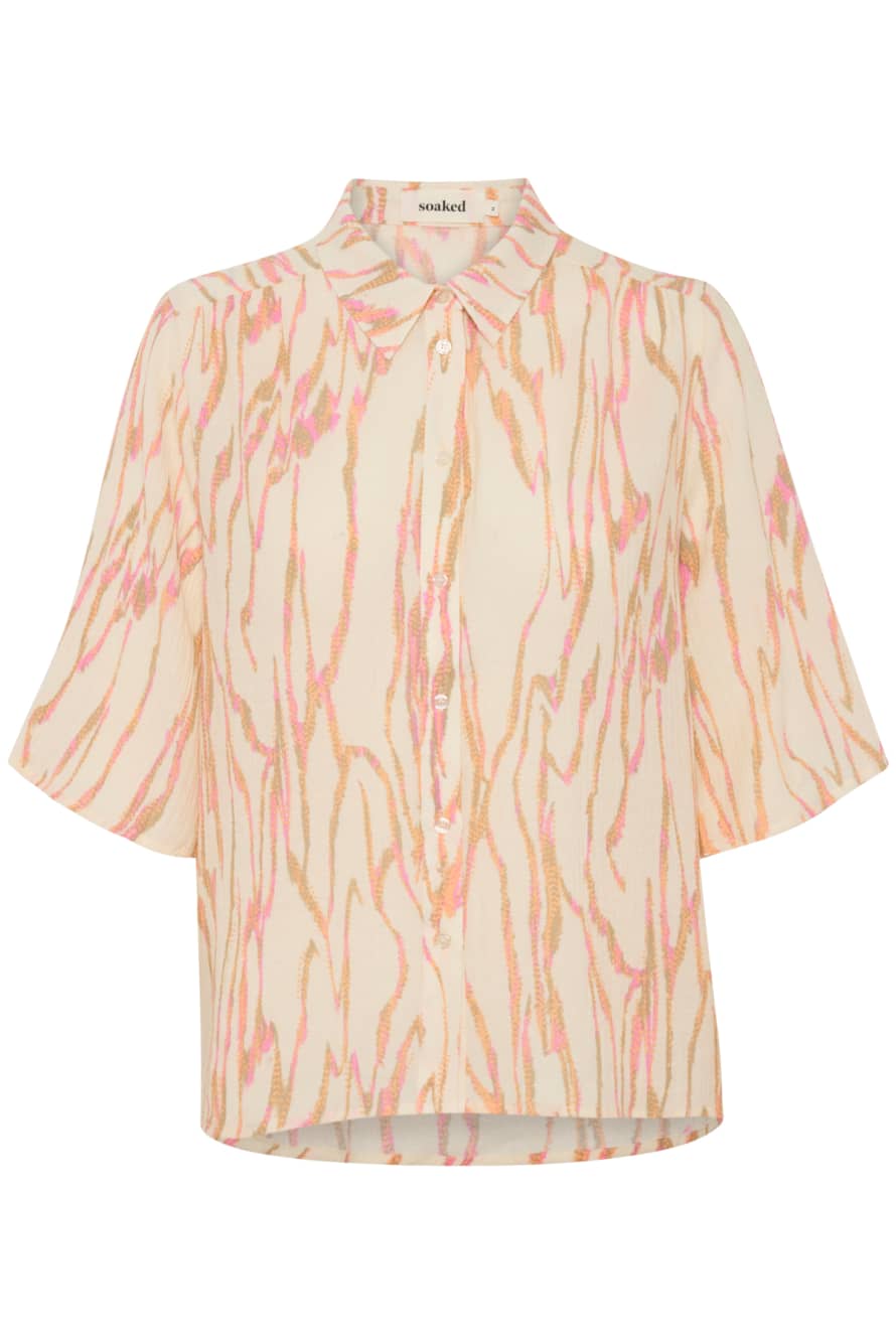 Soaked in Luxury  Slkehlani Shirt Ss | Whisper White Trace