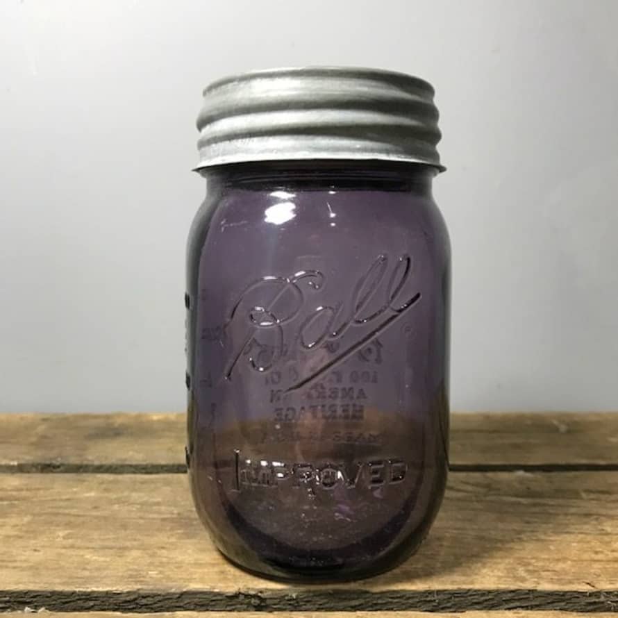 Vintage Purple Ball Mason Jar