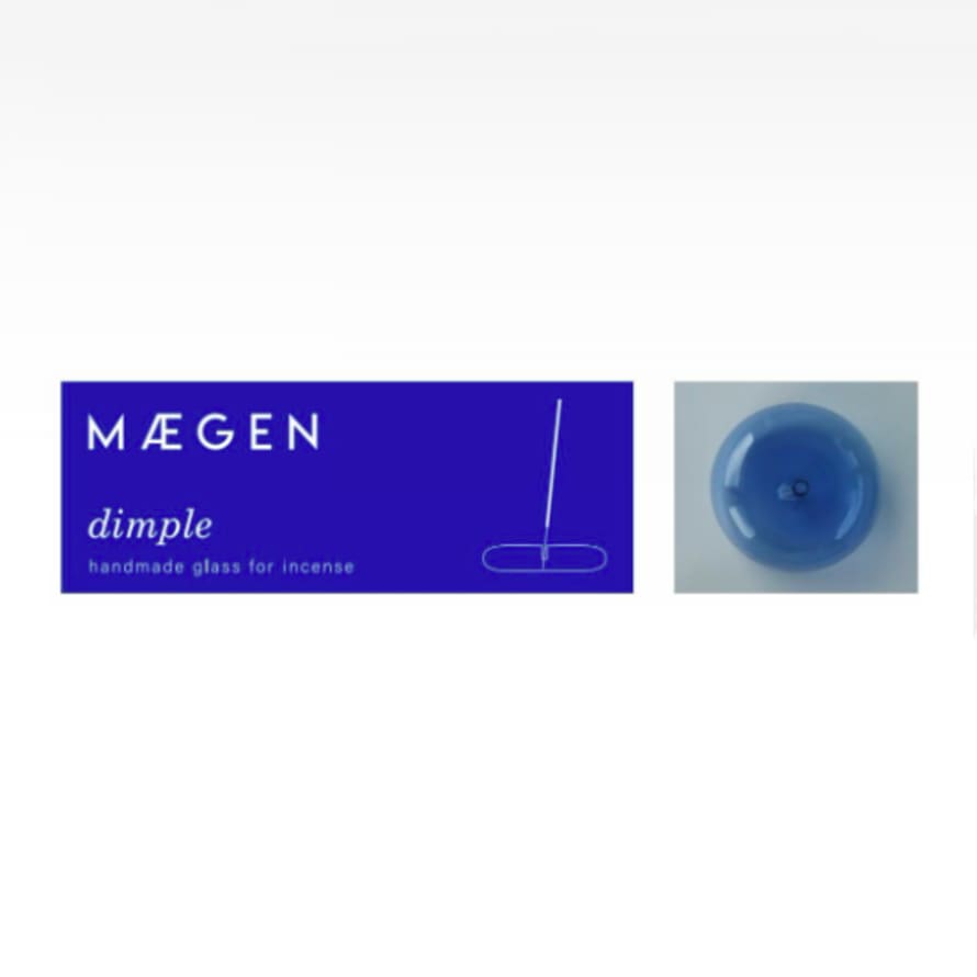 Maegen Dimple Incense Holder in Blue