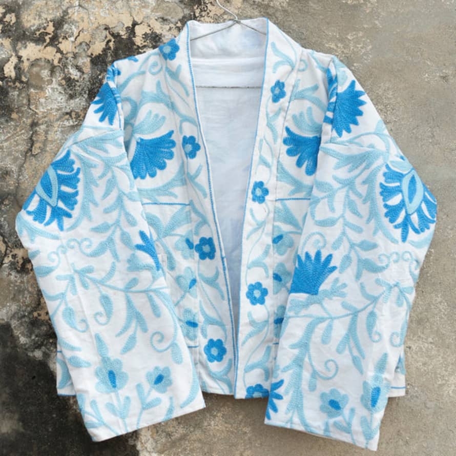 Bless Stories Tapestry Jacket Pale Blue