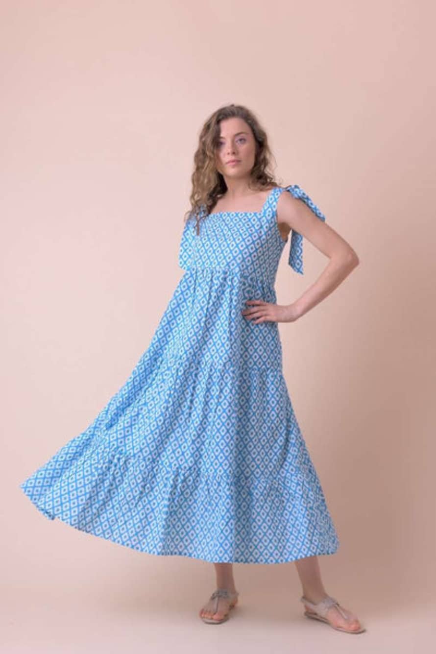 Handprint Dream Apparel Capri Dress Habibi Blue