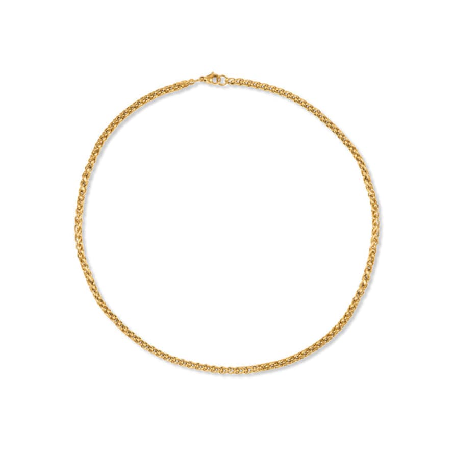 A Weathered Penny  Delicate Weave Necklace - Gold