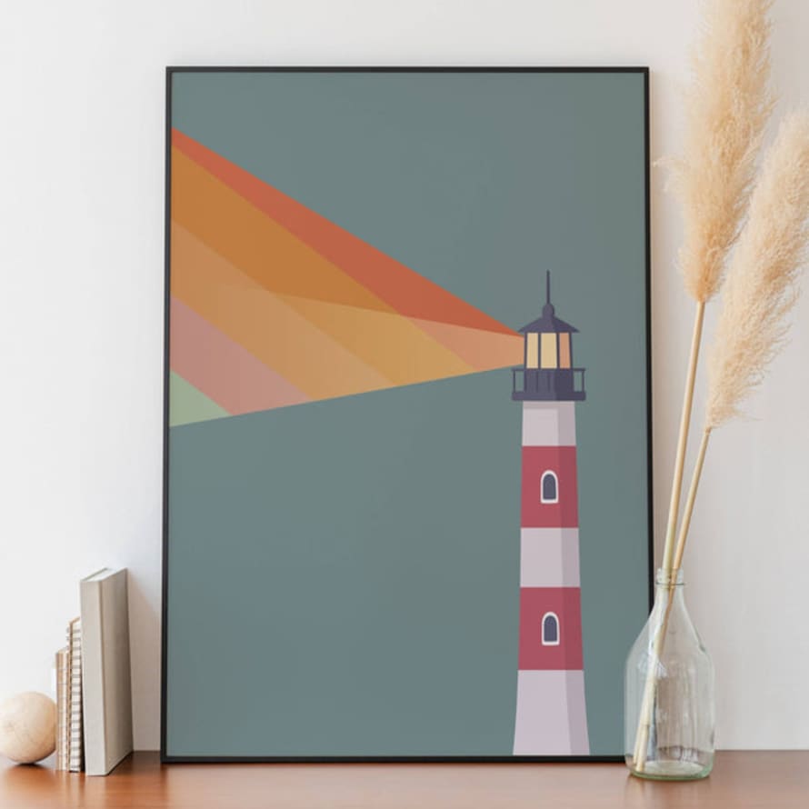 Distinctly Living Lighthouse A3 Print