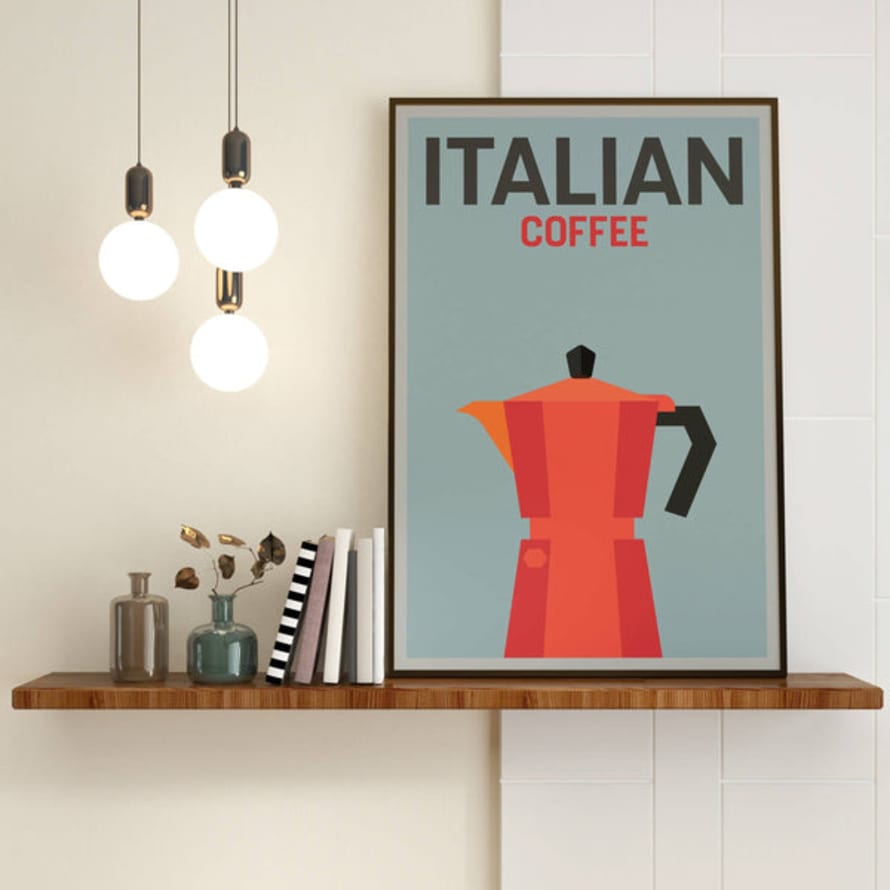 Distinctly Living Coffee Italy - Modern A3 Art Print