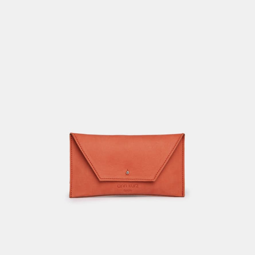 Ann kurz Arancione Nubuck Leather Wallet