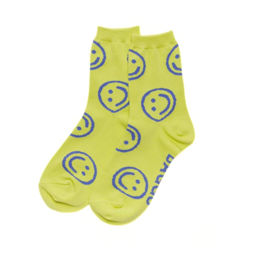 Baggu Citron Happy Crew Socks