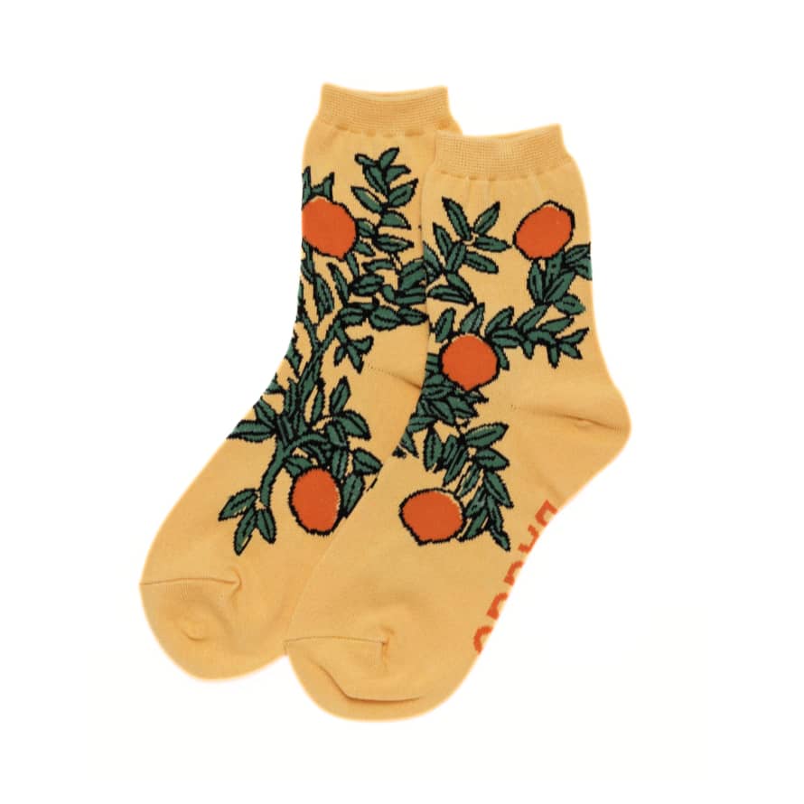 Baggu Orange Tree Crew Socks