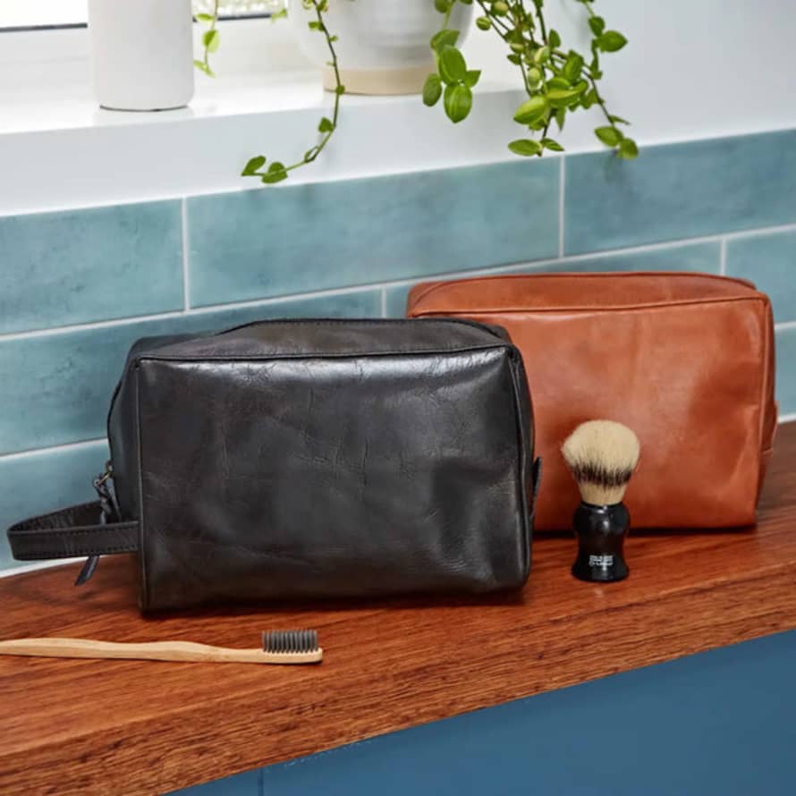 The Paper High Gift Co. Leather Washbag