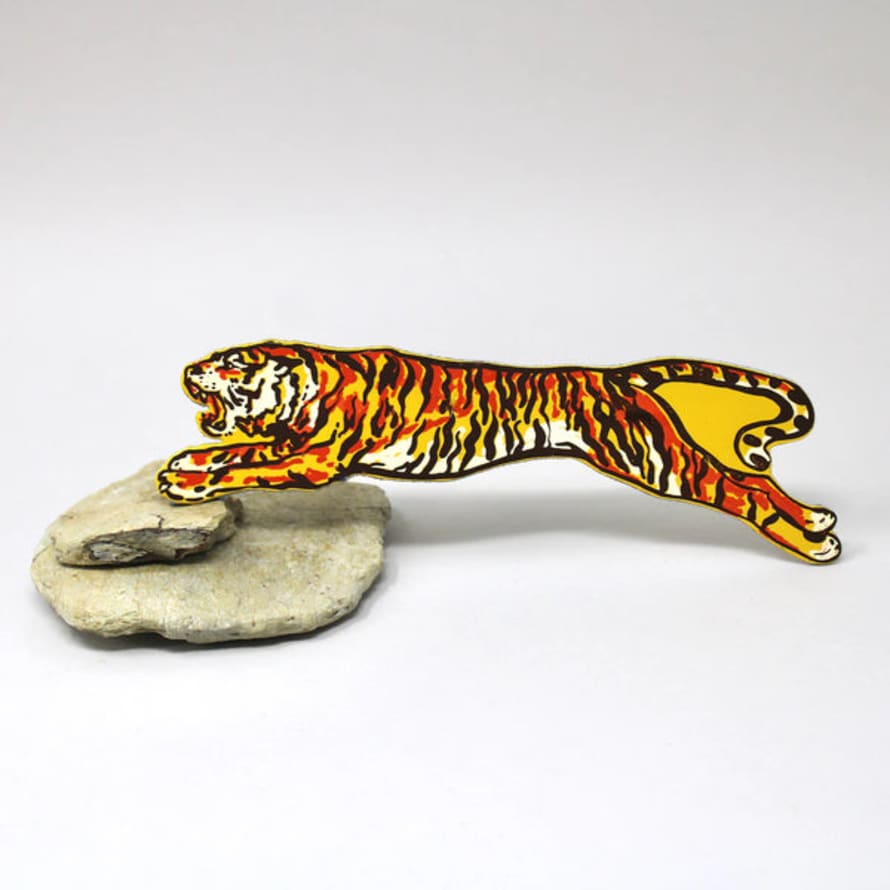 Ark Colour Design Tiger Leather Bookmark