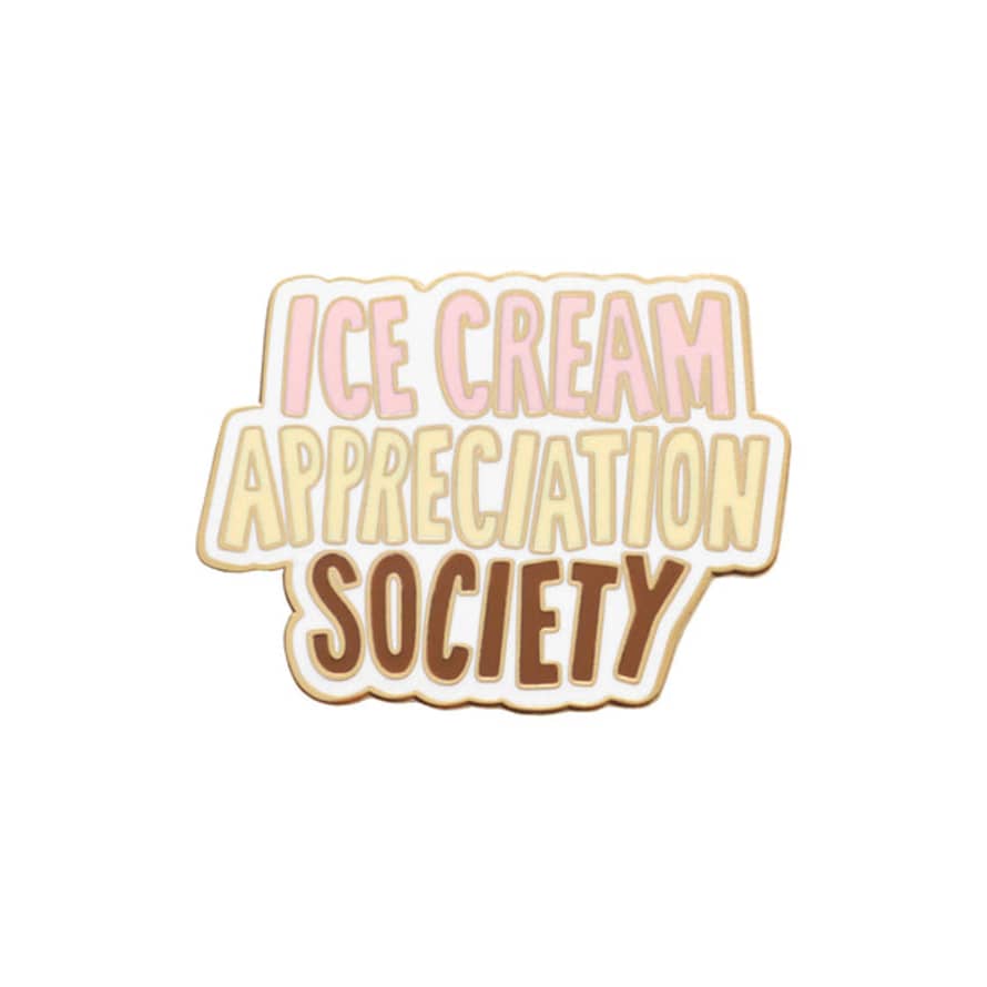 Alphabet Bags Ice Cream Appreciation Society (neapolitan) Enamel Pin