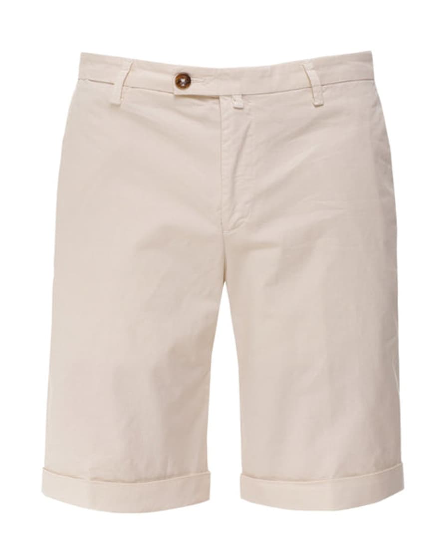 Briglia 1949 - Panna Cream Stretch Cotton Slim Fit Shorts Bg108 324127 013