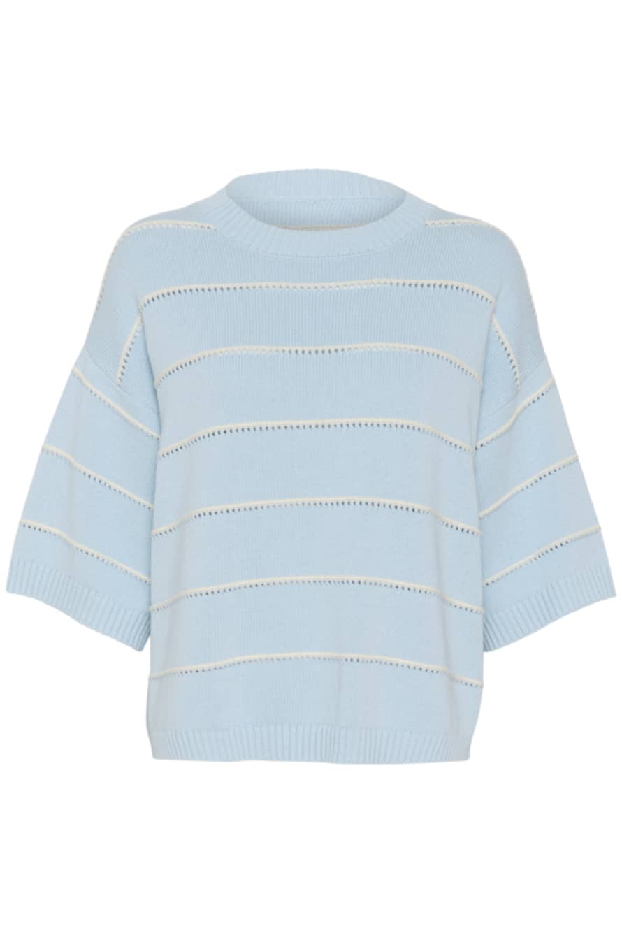 Soaked in Luxury  Slrava Romy Pullover | Skyway And White Stripe