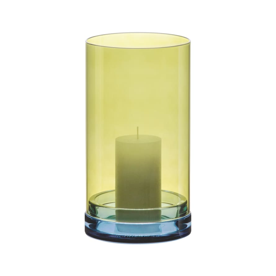 Remember Large Glass Lantern 'Lucious' - Lime