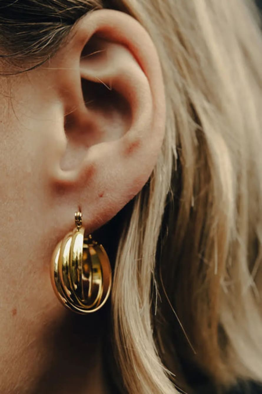Nordic Muse Triple Entwine Hoop Earrings