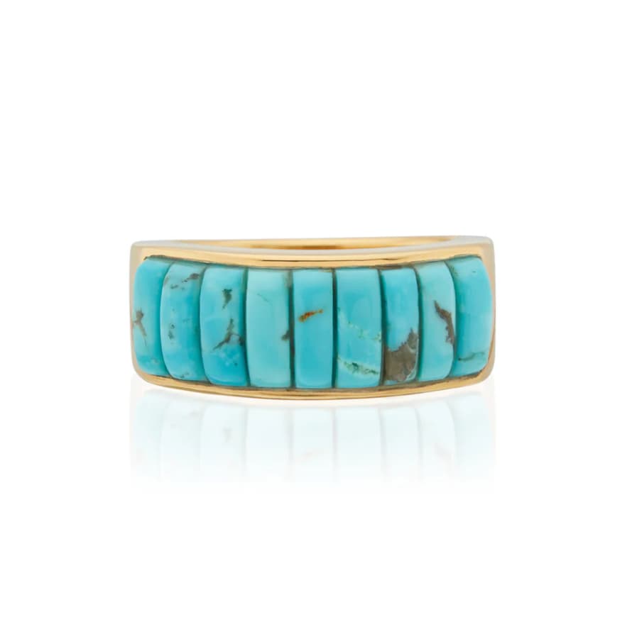 Anna Beck Rectangular Turquoise Multi Stone Ring