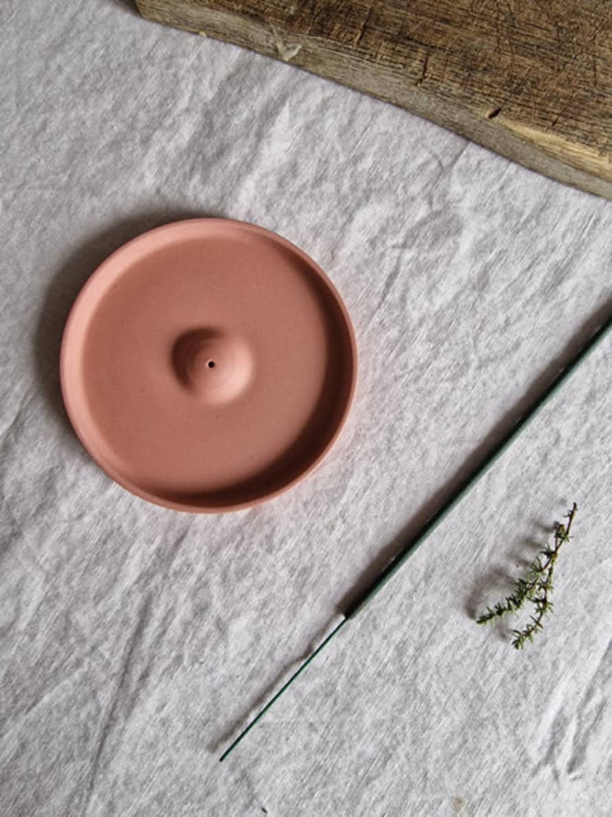 Heaven Scent Ceramic Round Incense Plate Terracotta