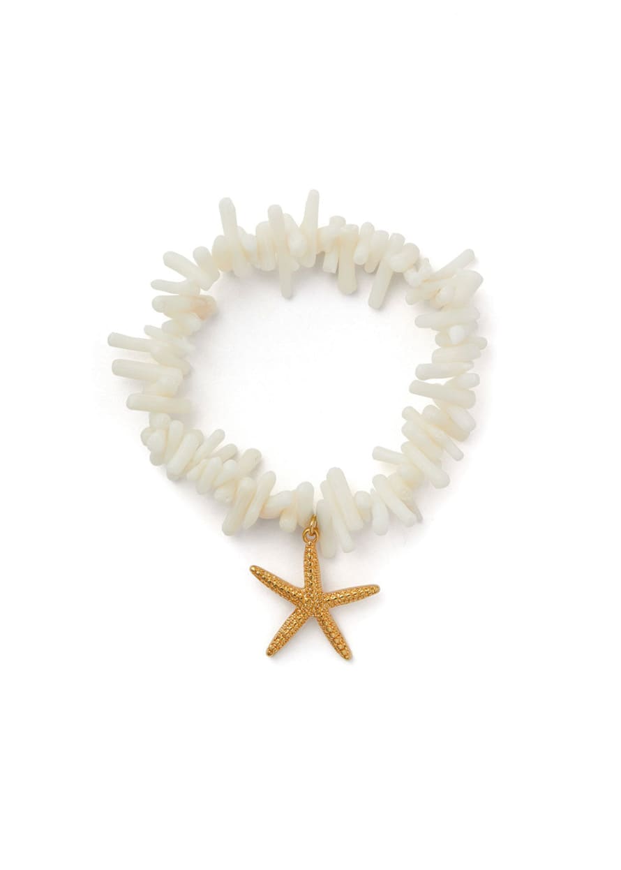 Orelia Statement Coral Chip & Starfish Bracelet