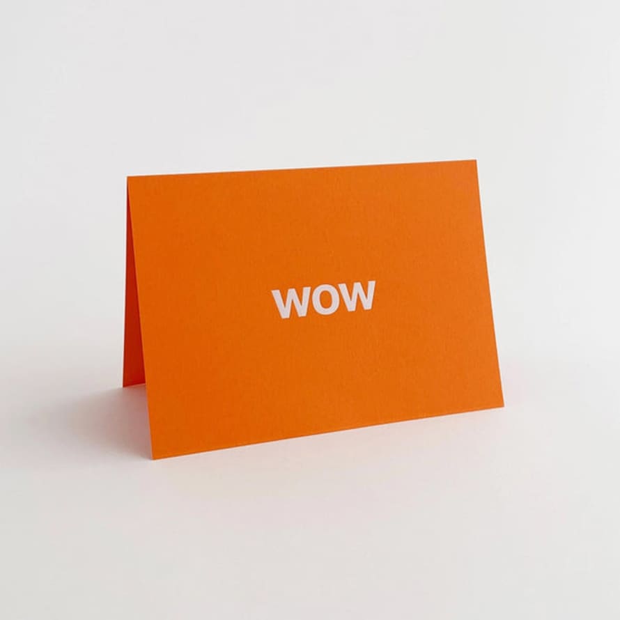 Tom Pigeon  Wow Typographic Foiled Greetings Card