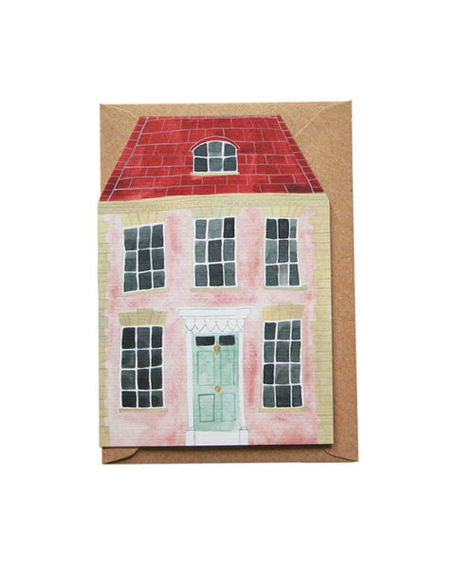 Eleanor Percival Illustration Pink House Card