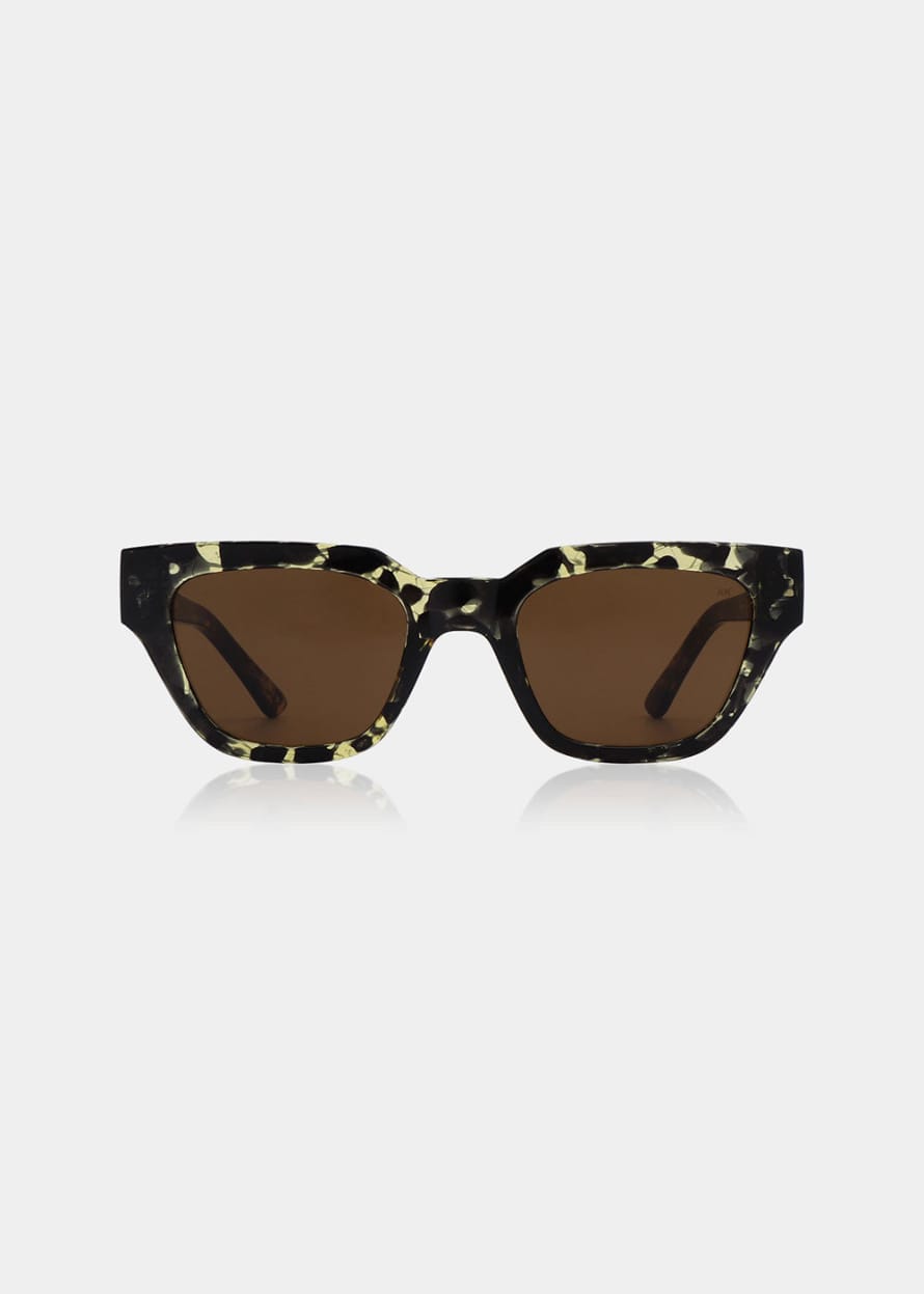 A Kjærbede Kaws Sunglasses - Black Yellow Tortoise