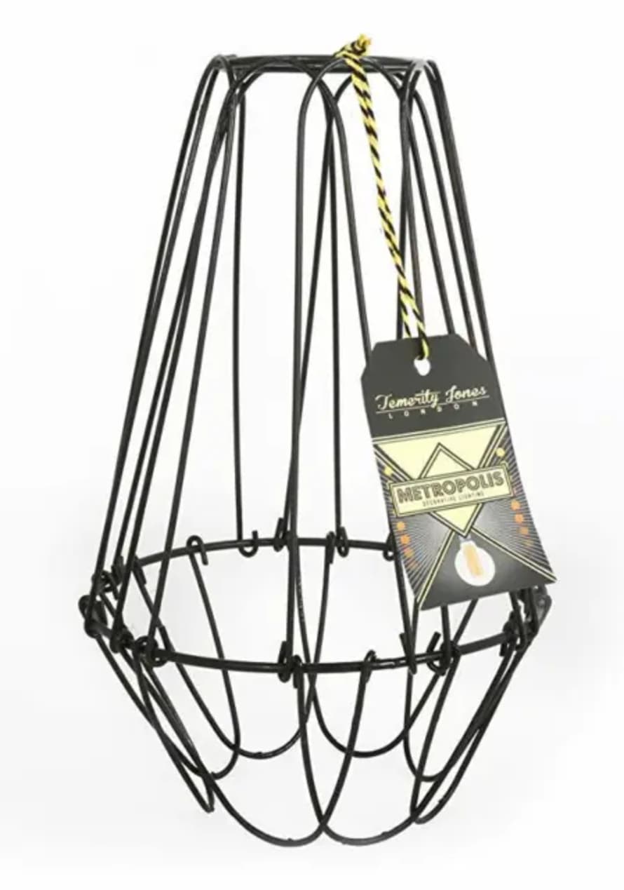 Temerity Jones Set of 2 Black Wire Cage Lamp Shades