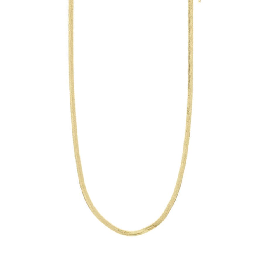 Pilgrim Joanna Recycled Flat Snake Chain Necklace Gold-plated