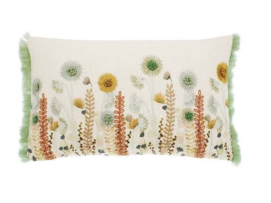 Walton & Co Embroidered Wildflower Cushion