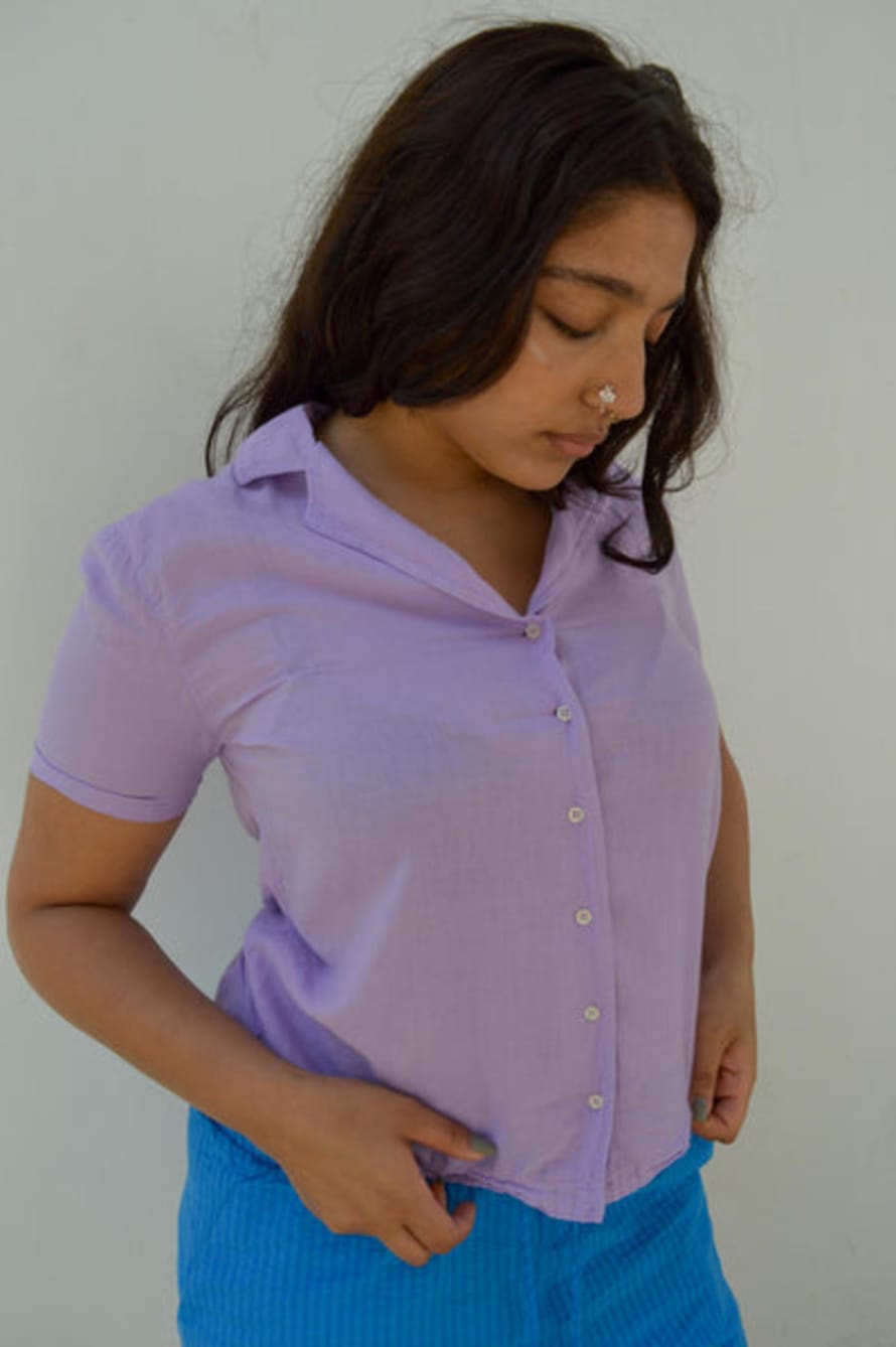 Hartford Tomus Knitted Lilac Shirt