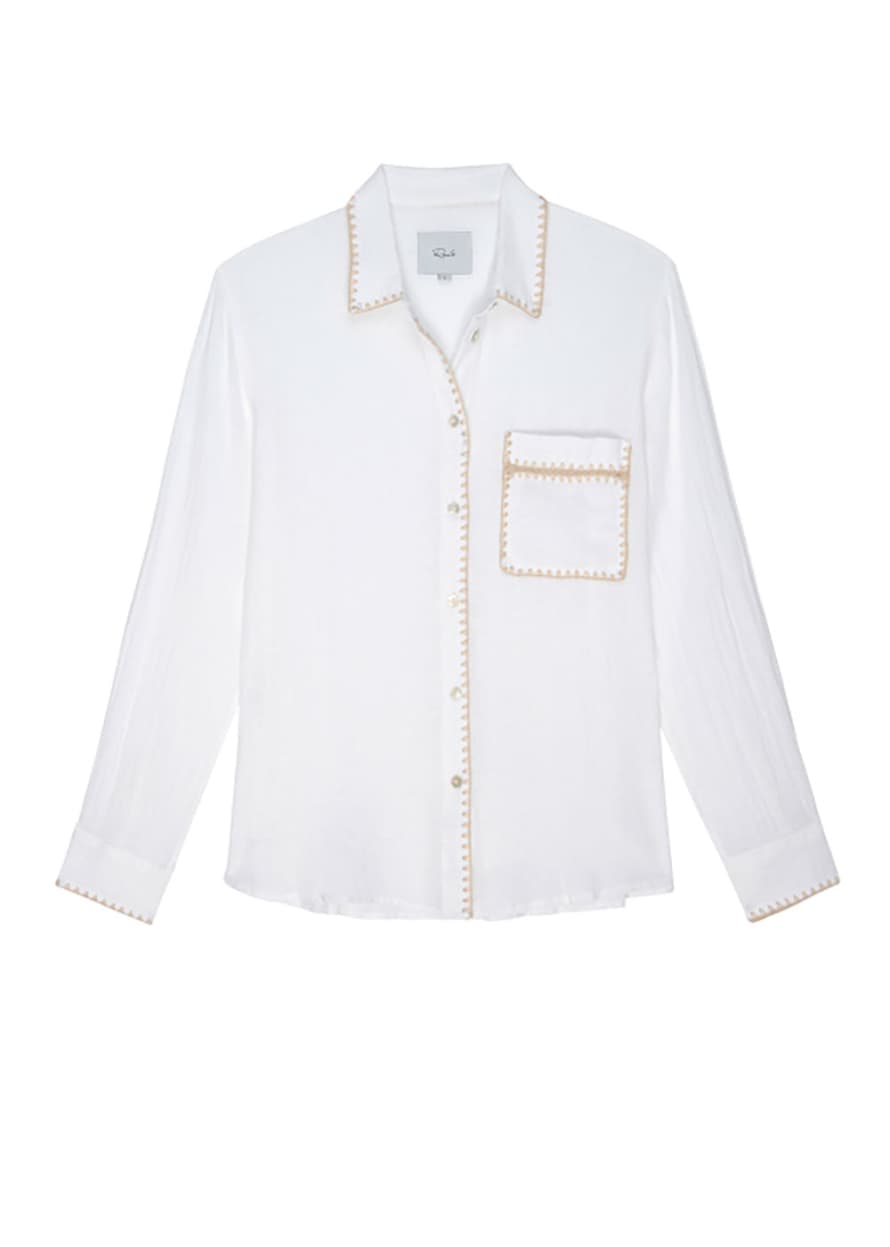 Rails Charli Shirt - White Blanket Stitch