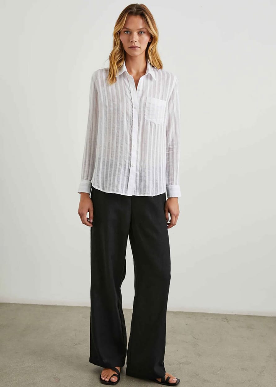 Rails Charli Shirt - White Shadow Stripe