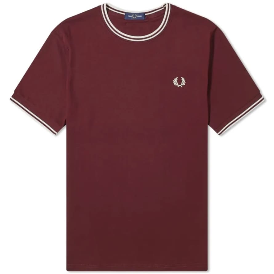 Fred Perry Twin Tipped Tee Oxblood