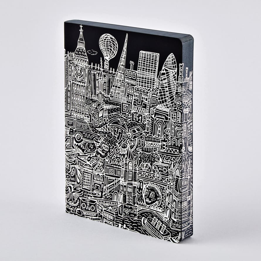 Nuuna Notebook Leather Cover Graphic L London by Jan Paul Müller