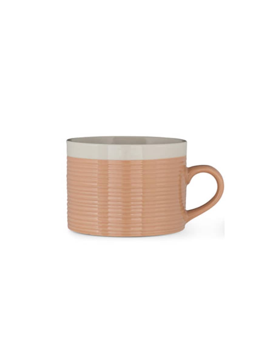 Nkuku Kai Ribbed Stoneware Mug - Terracotta