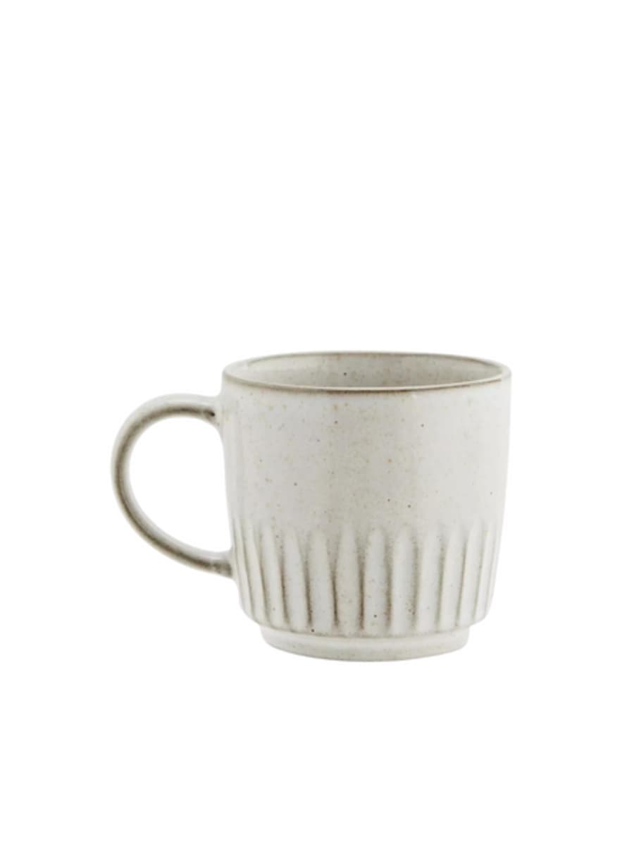 Madam Stoltz Off White Stoneware Mug