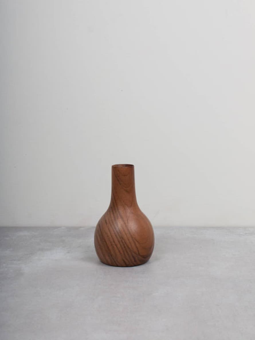 Bohemia Walnut Wood Mini Vase, Nina: Large