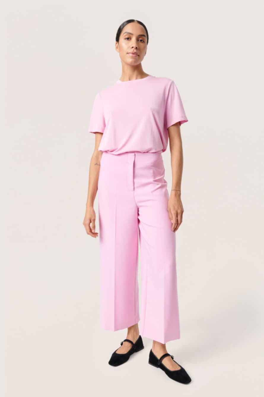 Soaked in Luxury  Slcorinne Wide Cropped Pants | Pastel Lavender
